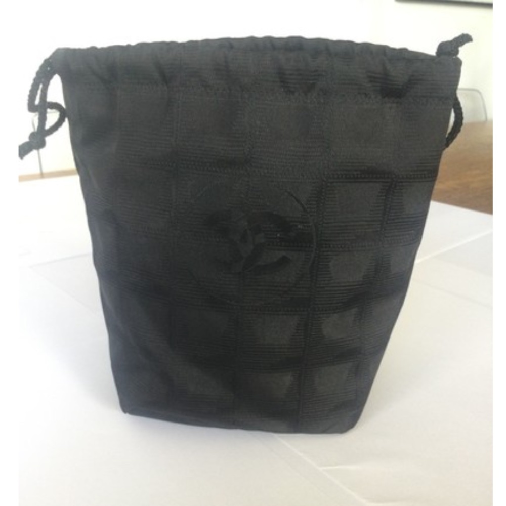 Chanel Black Pouch with Drawstrings Top